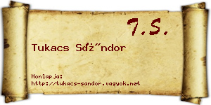Tukacs Sándor névjegykártya